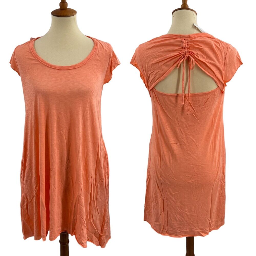 LAMade Coral Short Sleeve Dress Back Detail Large New